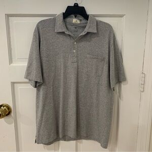 Johnnie-o Mens Hangin’ Out Cotton Polo Heather Gray Size XL Casual